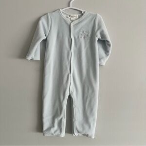 babycottons Soft Blue Footed One Piece Size 3 M